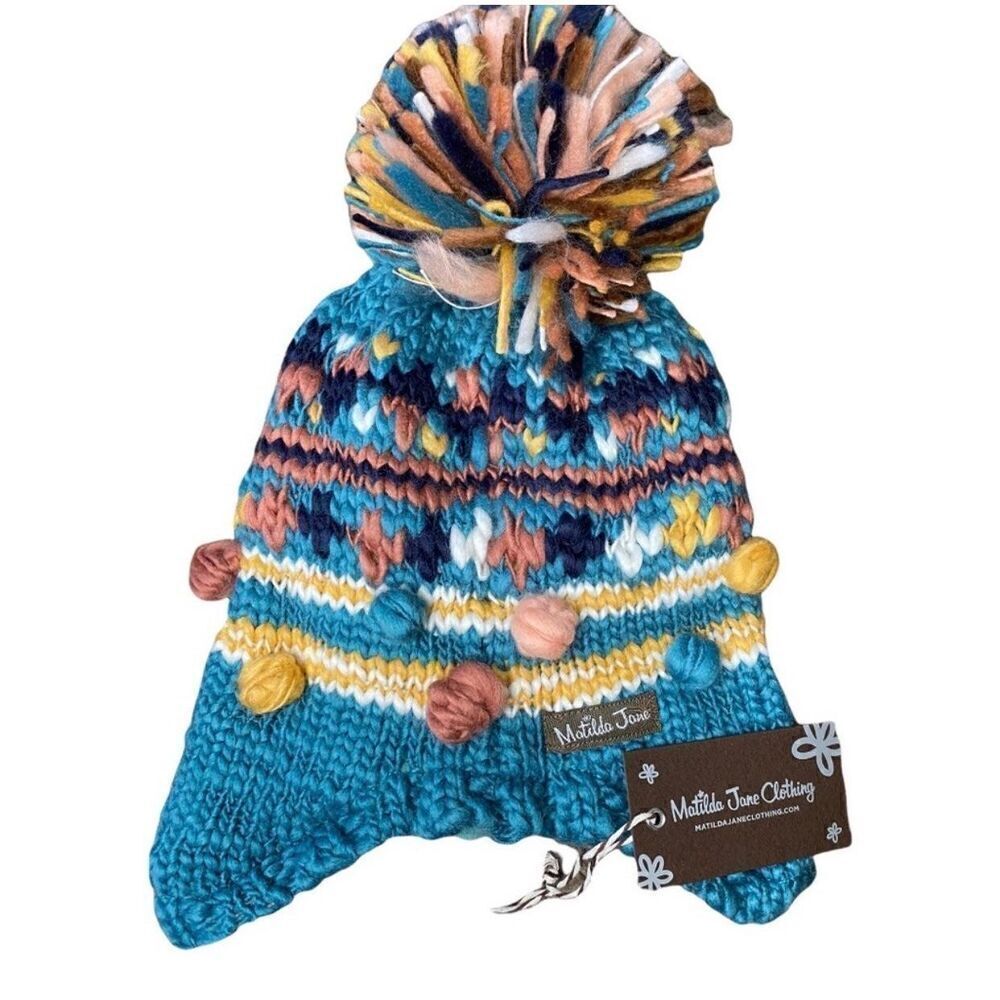 Matilda Jane Hanni Girls Fleece Lined Sweater Knit Hat NWT